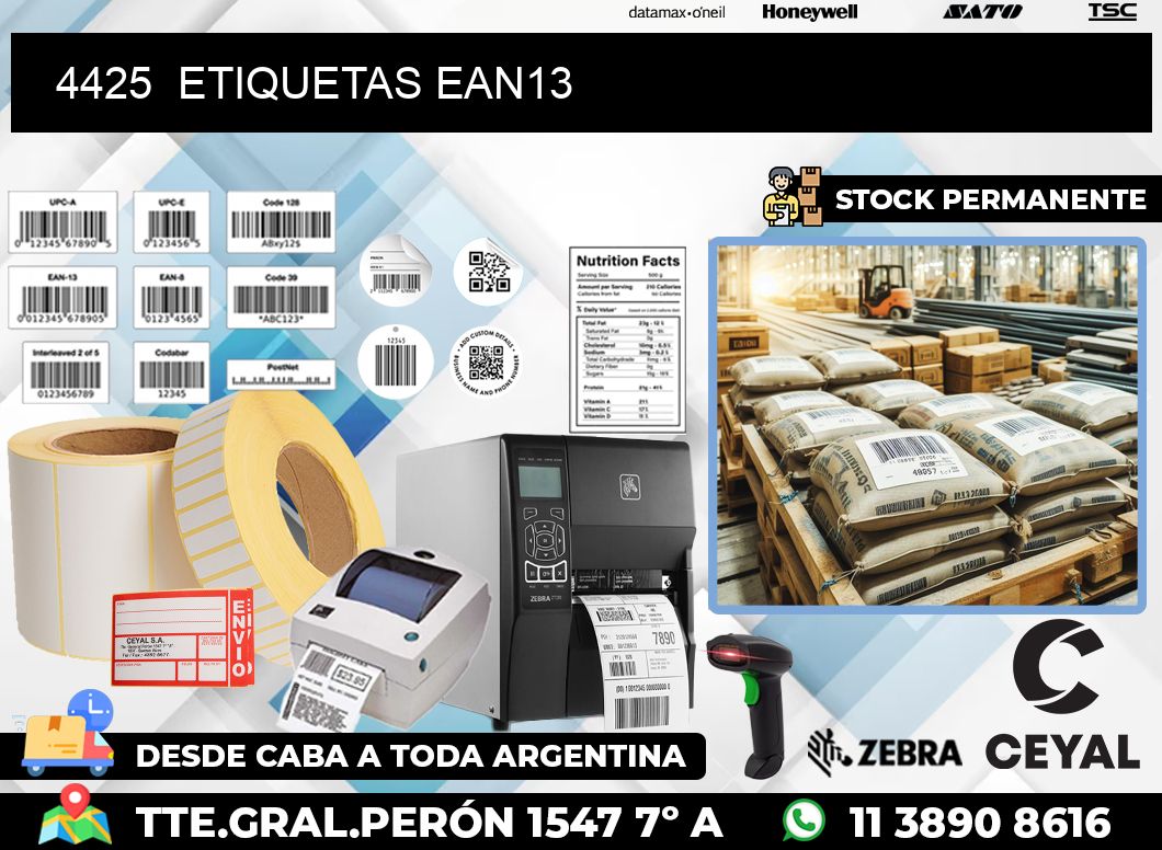 4425  ETIQUETAS EAN13