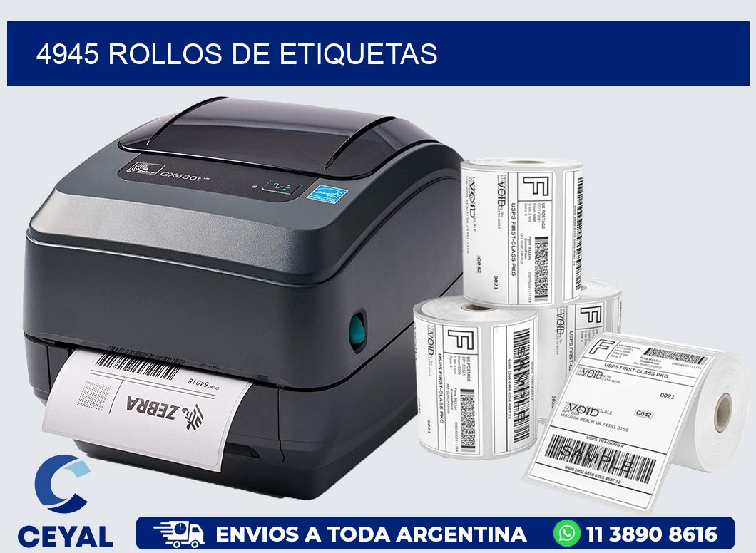 4945 ROLLOS DE ETIQUETAS