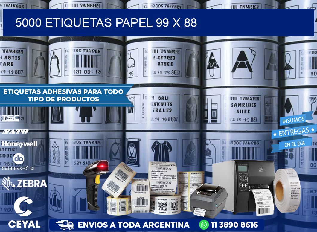 5000 ETIQUETAS PAPEL 99 x 88