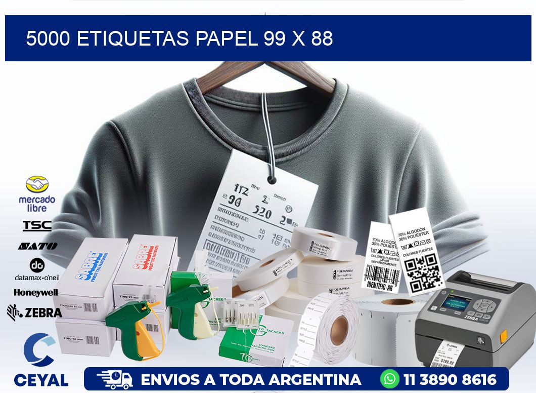 5000 ETIQUETAS PAPEL 99 x 88