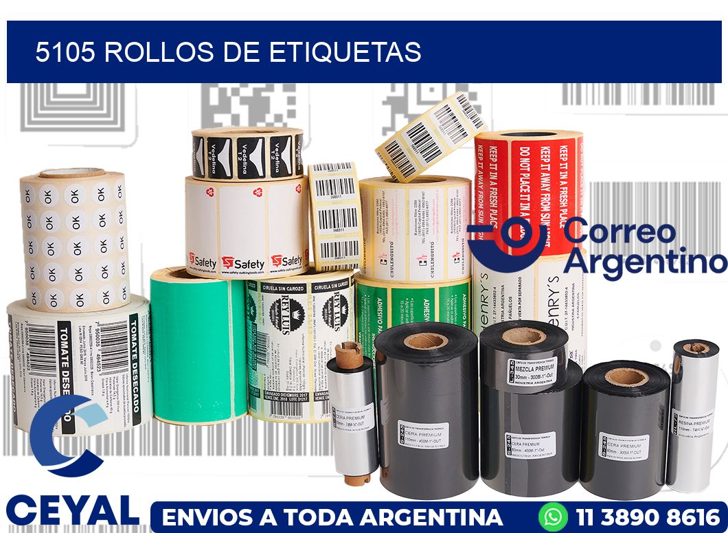 5105 ROLLOS DE ETIQUETAS