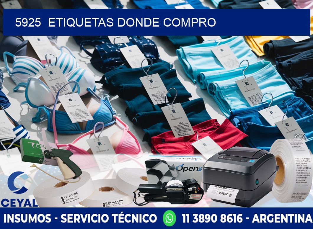 5925  ETIQUETAS DONDE COMPRO