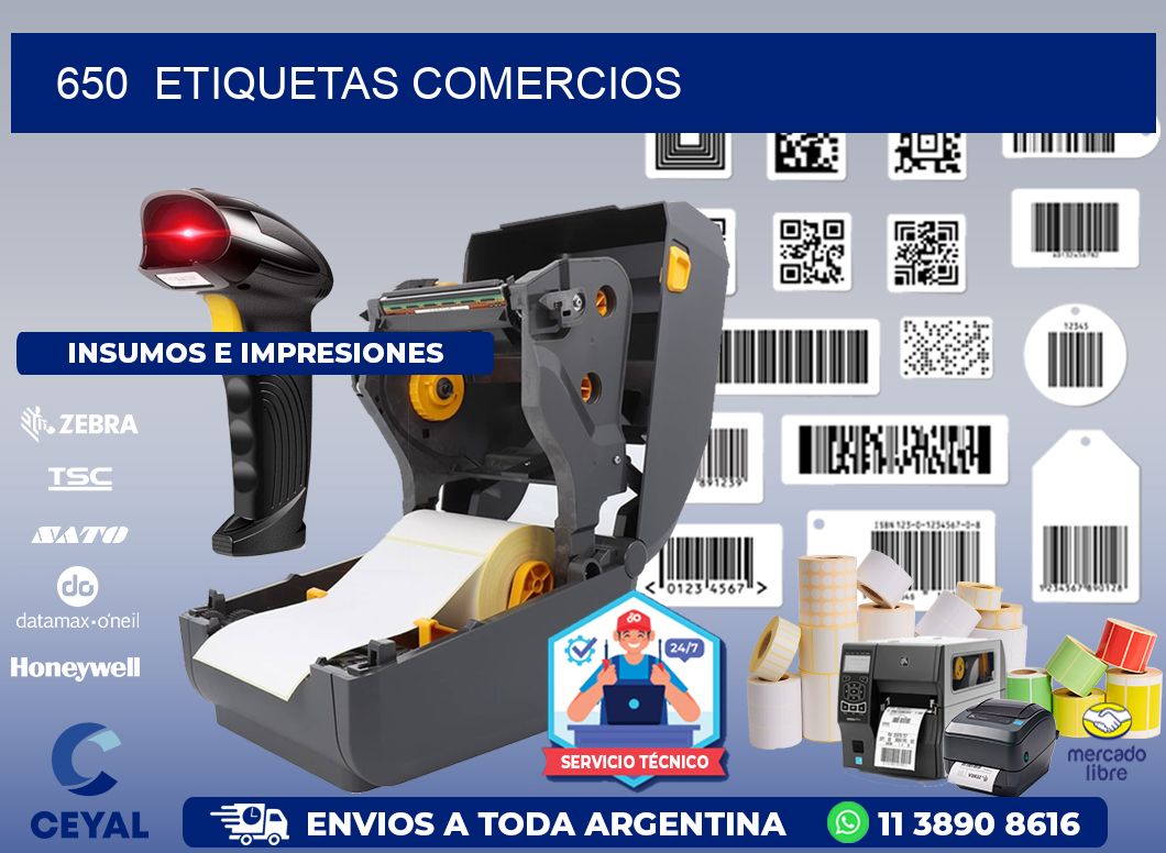 650  ETIQUETAS COMERCIOS