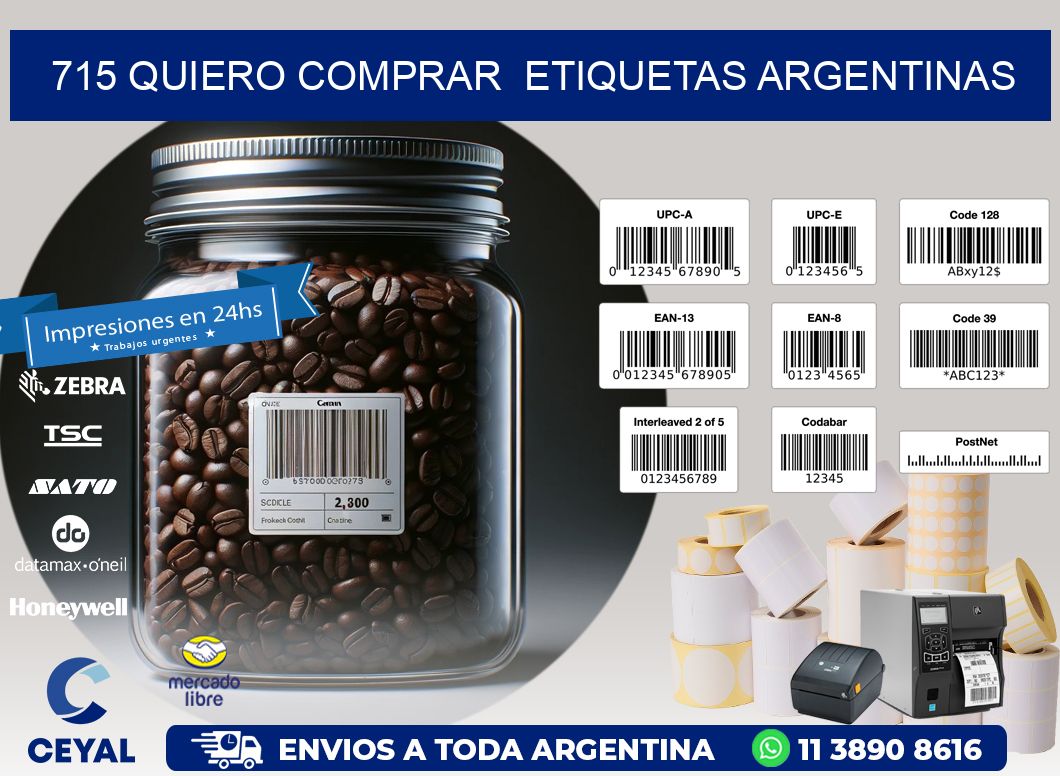 715 QUIERO COMPRAR  ETIQUETAS ARGENTINAS
