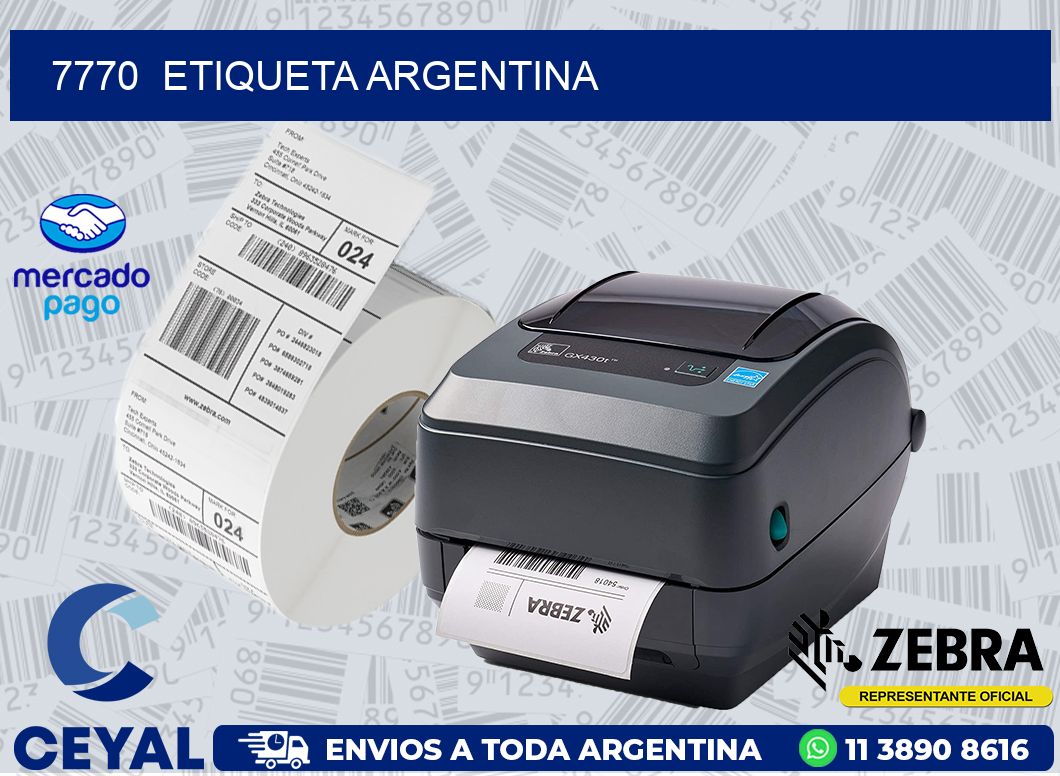 7770  ETIQUETA ARGENTINA