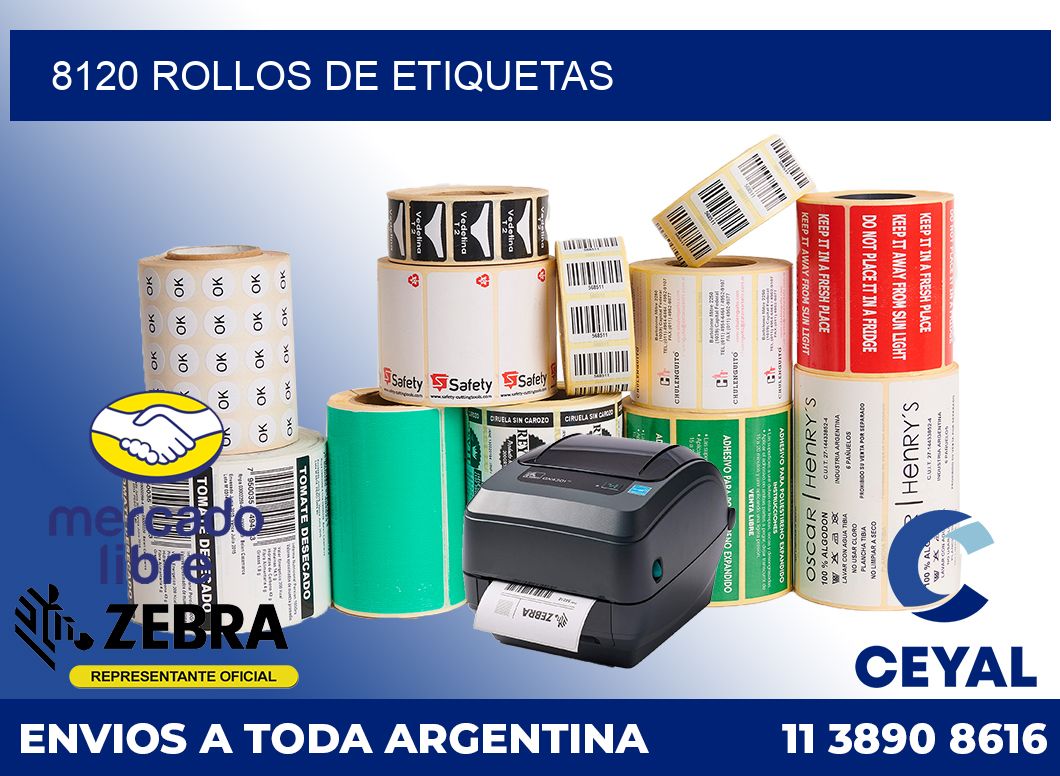8120 ROLLOS DE ETIQUETAS