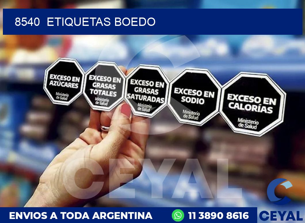 8540  ETIQUETAS BOEDO