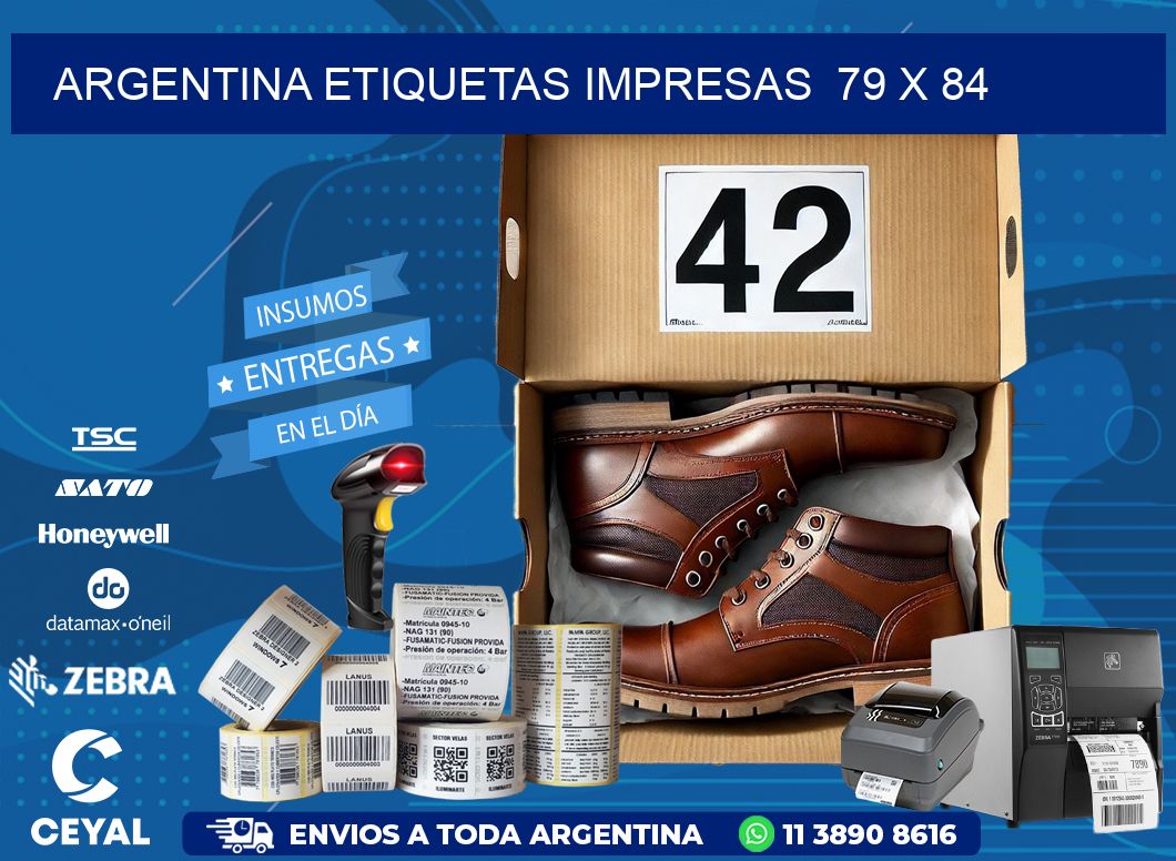 ARGENTINA ETIQUETAS IMPRESAS  79 x 84