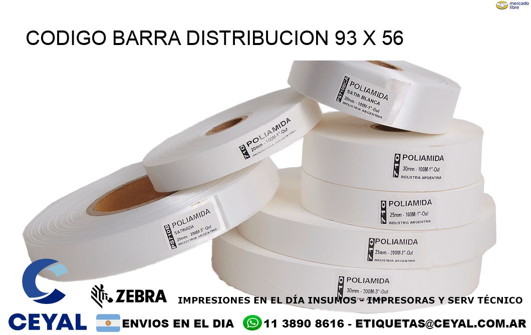 CODIGO BARRA DISTRIBUCION 93 x 56