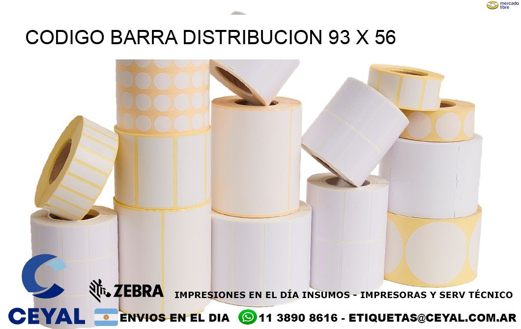 CODIGO BARRA DISTRIBUCION 93 x 56