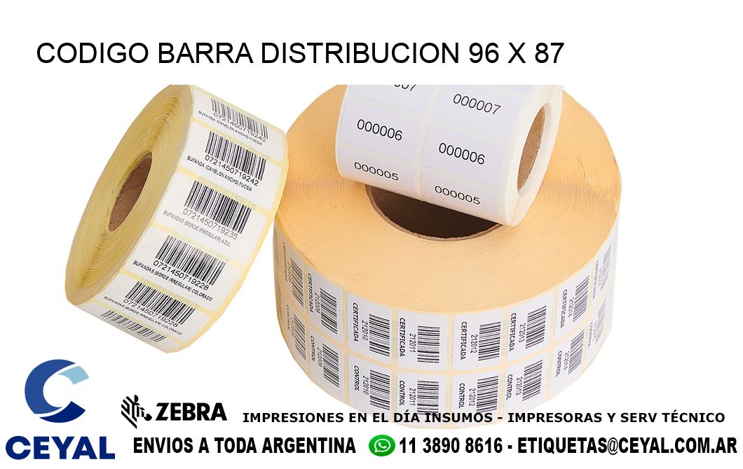 CODIGO BARRA DISTRIBUCION 96 x 87