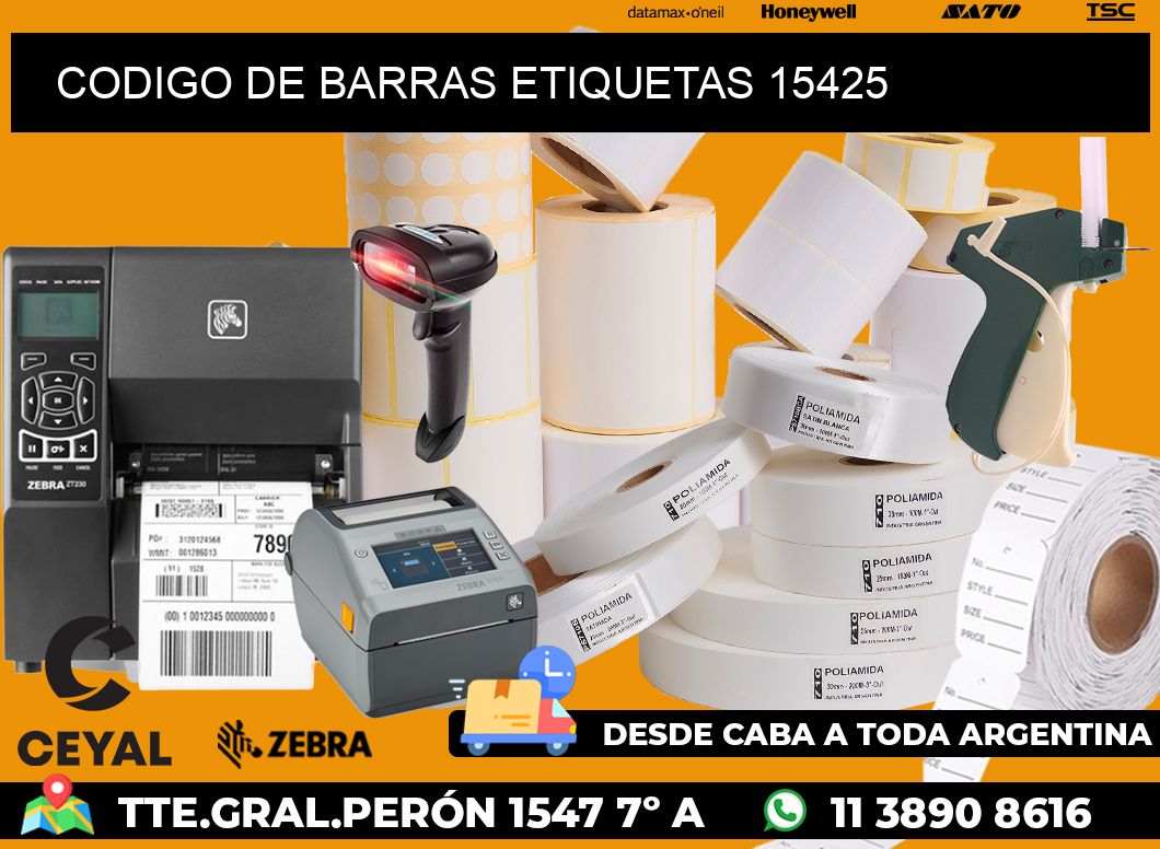 CODIGO DE BARRAS ETIQUETAS 15425