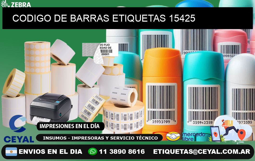 CODIGO DE BARRAS ETIQUETAS 15425