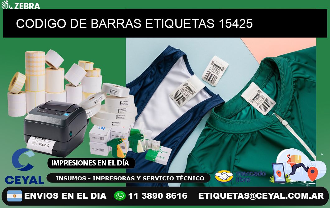 CODIGO DE BARRAS ETIQUETAS 15425