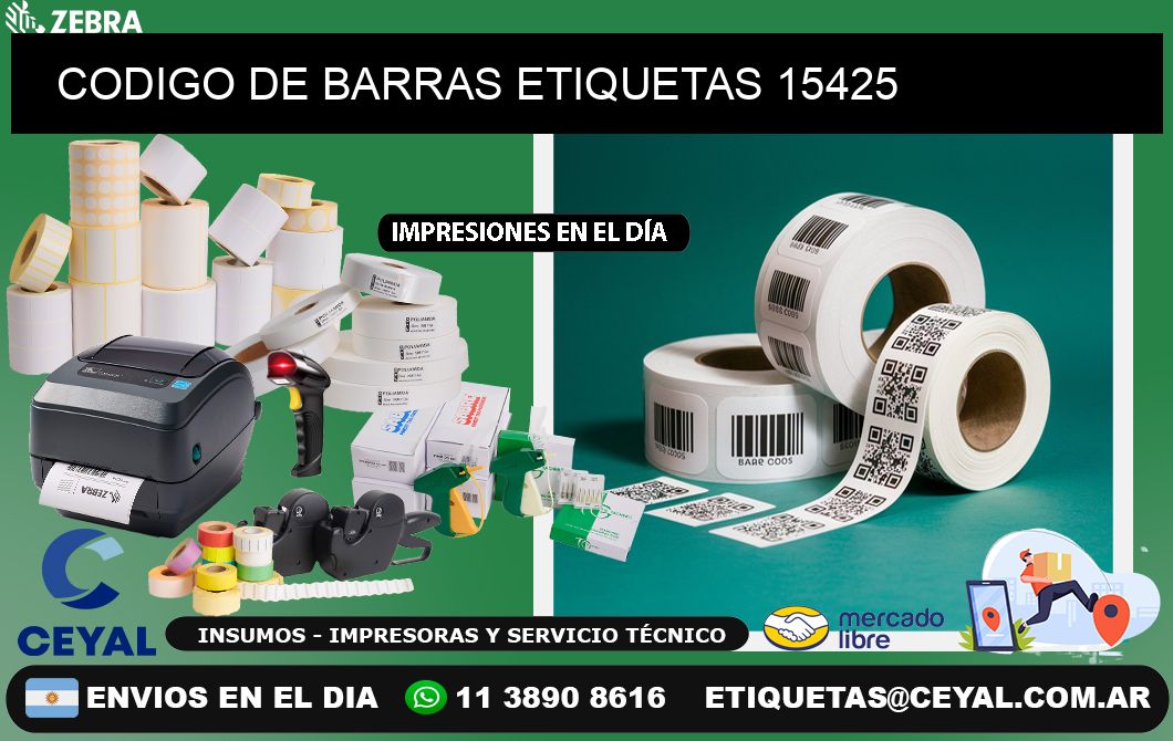 CODIGO DE BARRAS ETIQUETAS 15425