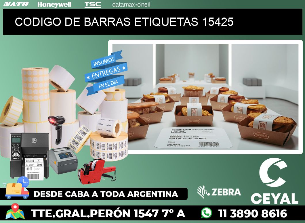 CODIGO DE BARRAS ETIQUETAS 15425