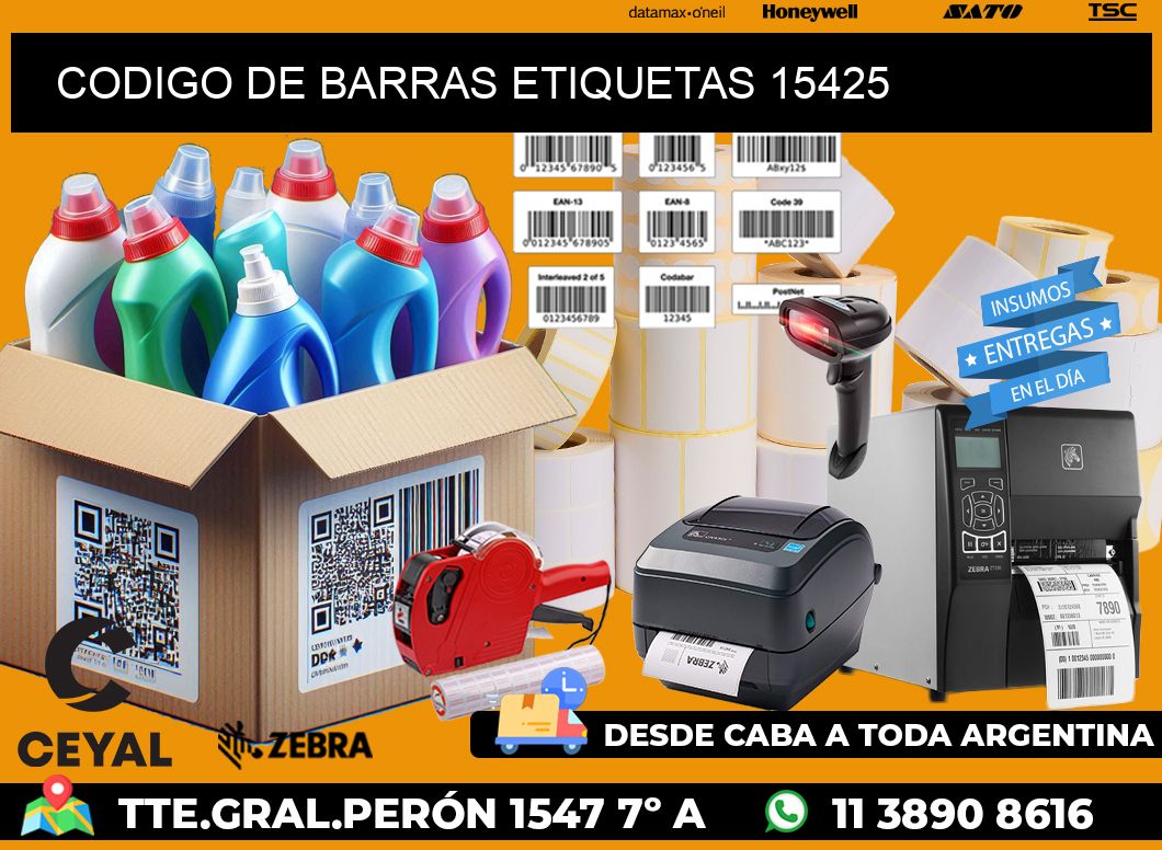 CODIGO DE BARRAS ETIQUETAS 15425