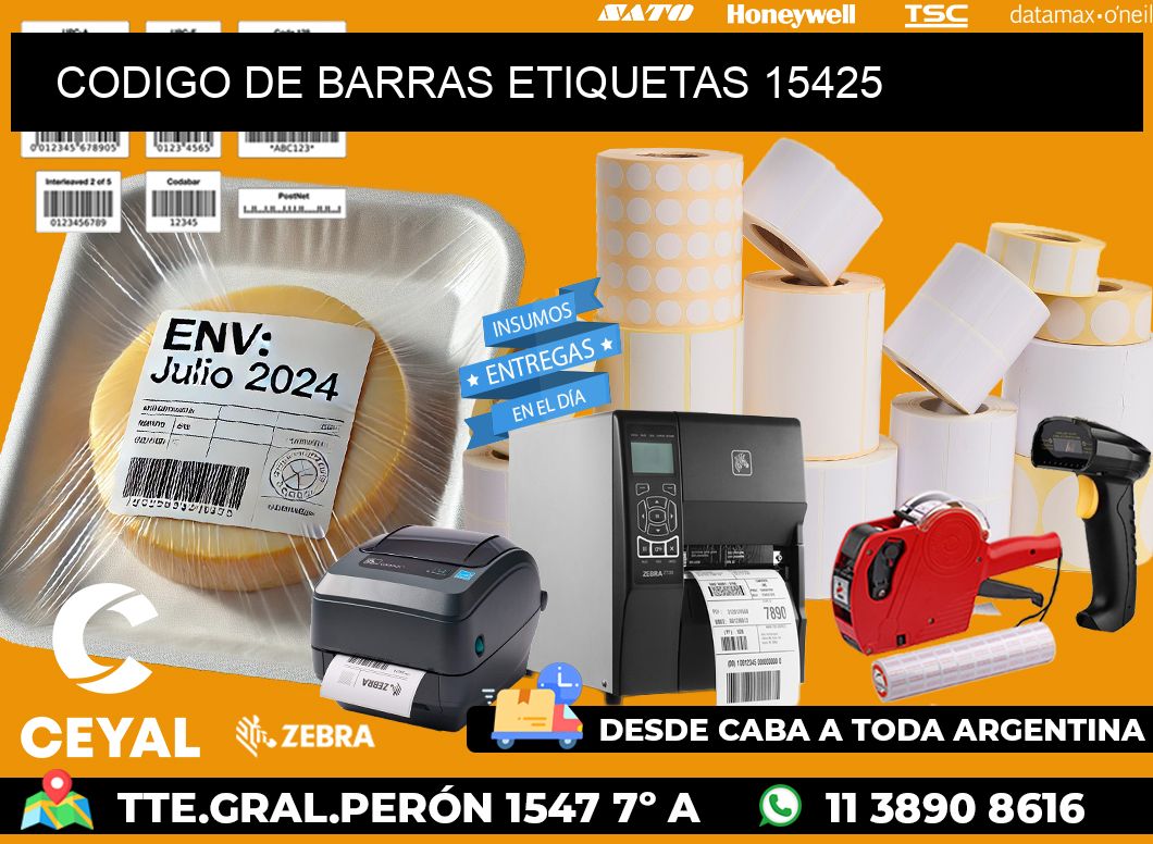 CODIGO DE BARRAS ETIQUETAS 15425