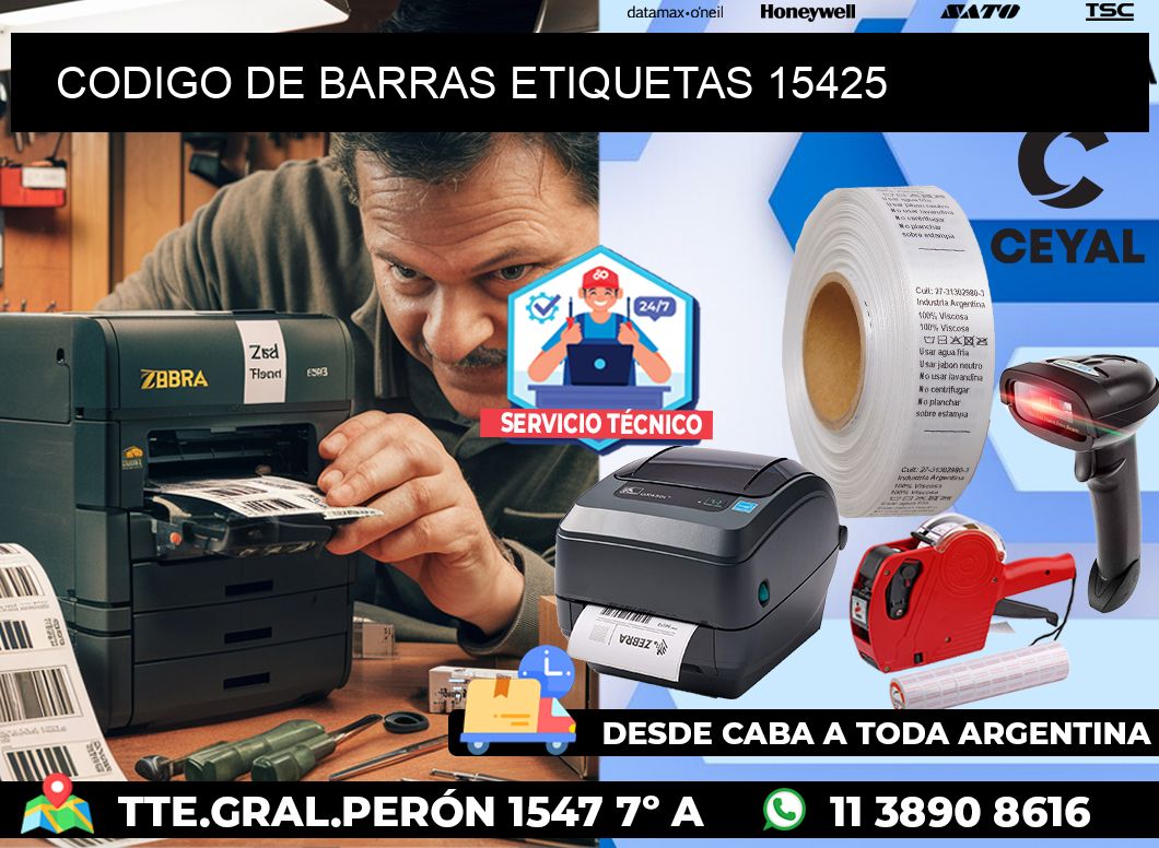 CODIGO DE BARRAS ETIQUETAS 15425