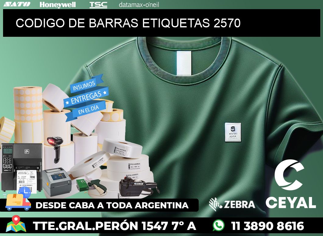 CODIGO DE BARRAS ETIQUETAS 2570