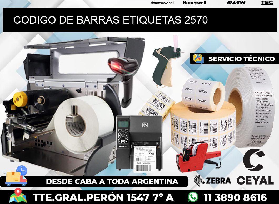 CODIGO DE BARRAS ETIQUETAS 2570