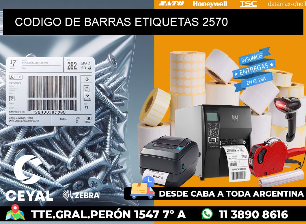 CODIGO DE BARRAS ETIQUETAS 2570