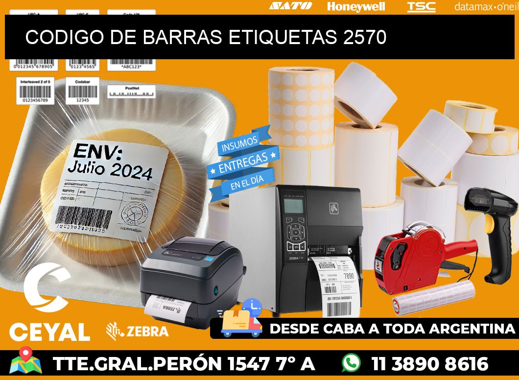 CODIGO DE BARRAS ETIQUETAS 2570