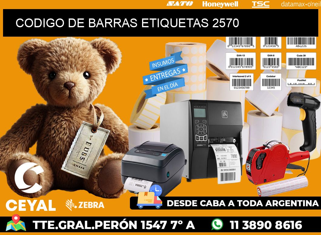 CODIGO DE BARRAS ETIQUETAS 2570