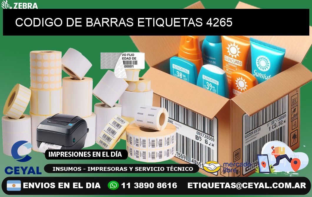 CODIGO DE BARRAS ETIQUETAS 4265