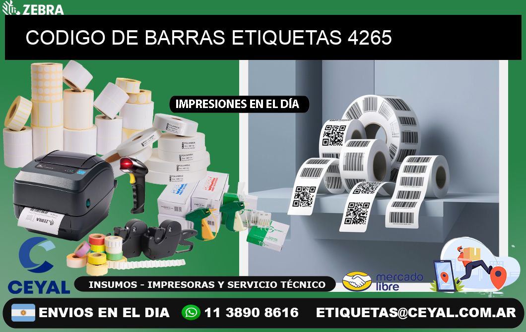 CODIGO DE BARRAS ETIQUETAS 4265