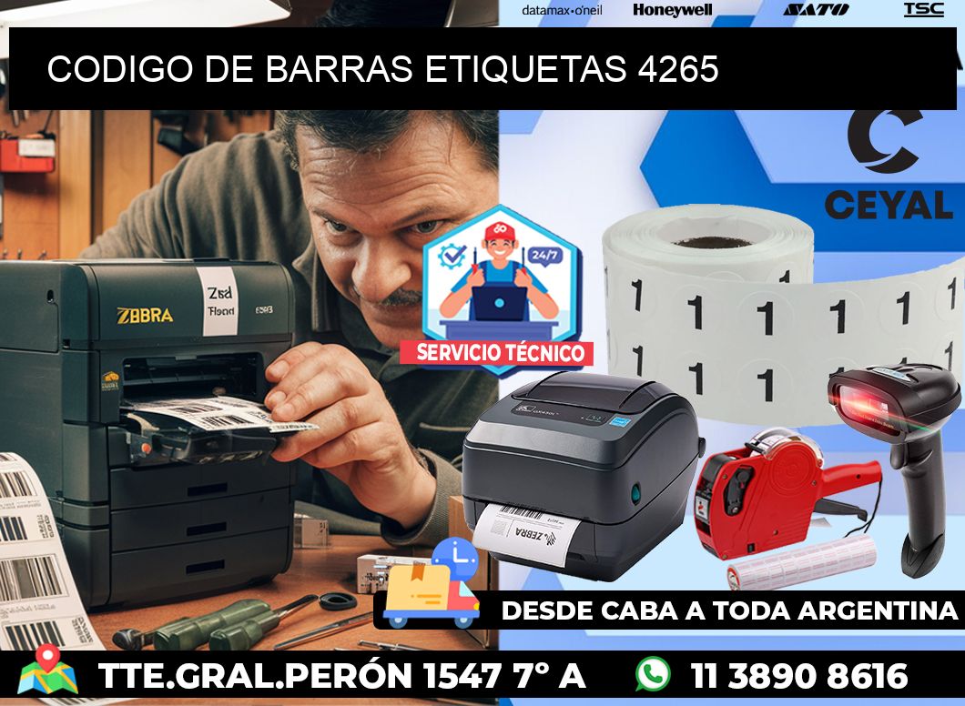 CODIGO DE BARRAS ETIQUETAS 4265