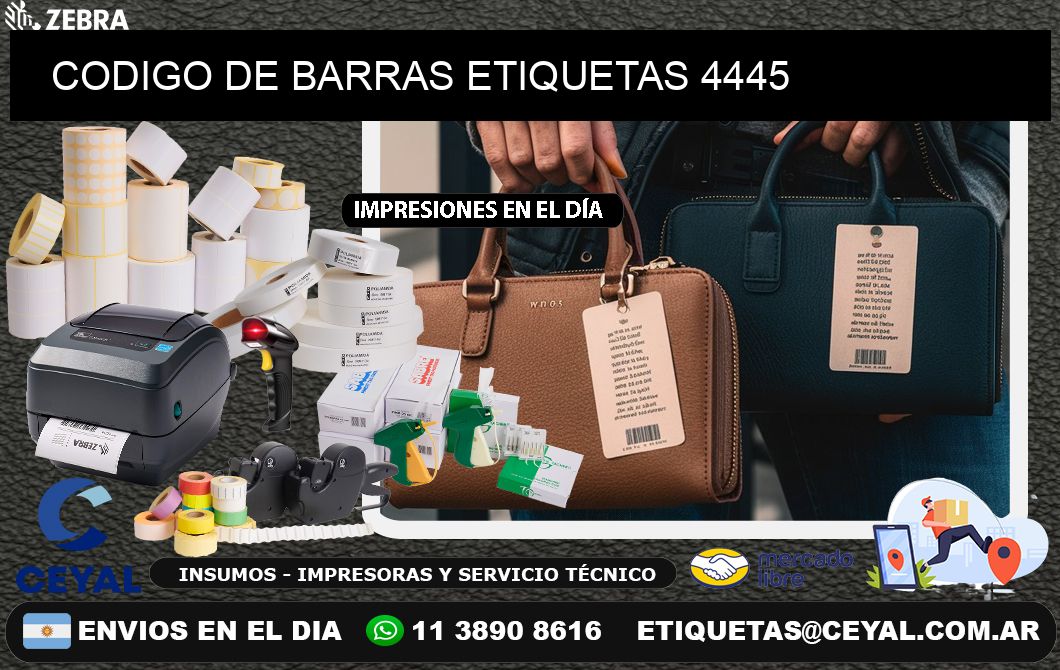 CODIGO DE BARRAS ETIQUETAS 4445