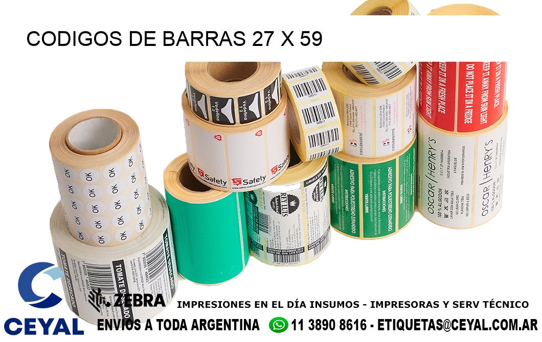 CODIGOS DE BARRAS 27 x 59