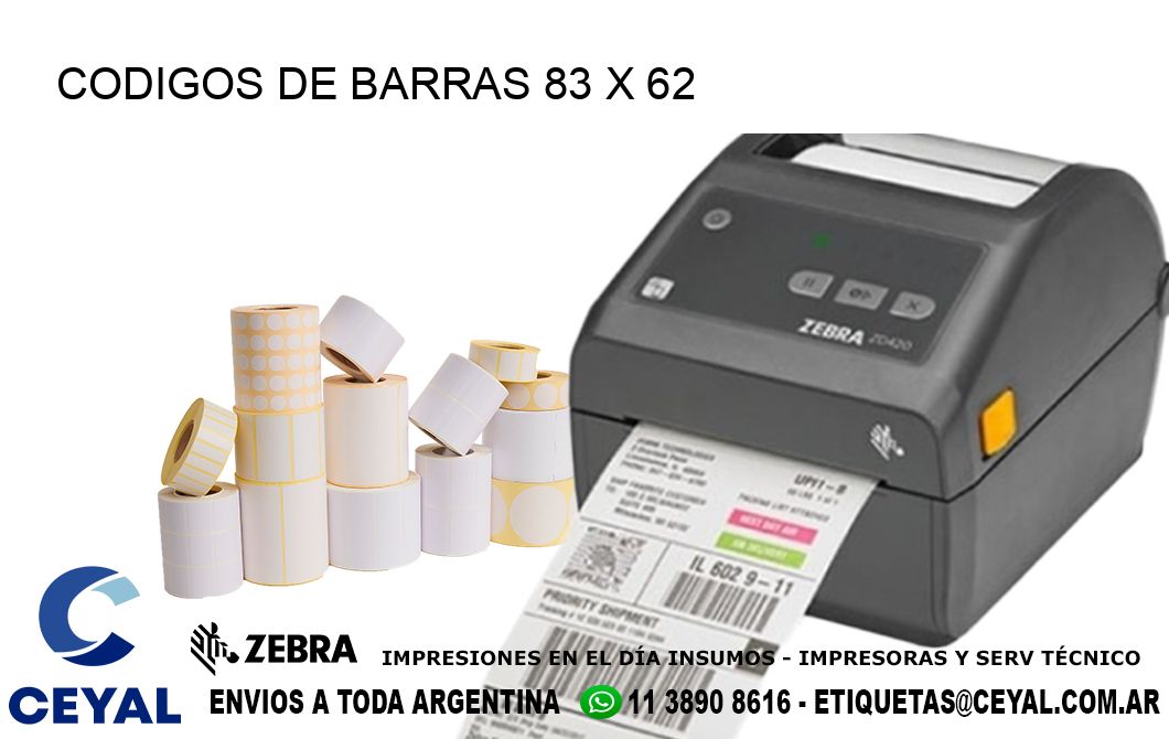 CODIGOS DE BARRAS 83 x 62