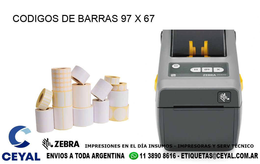 CODIGOS DE BARRAS 97 x 67