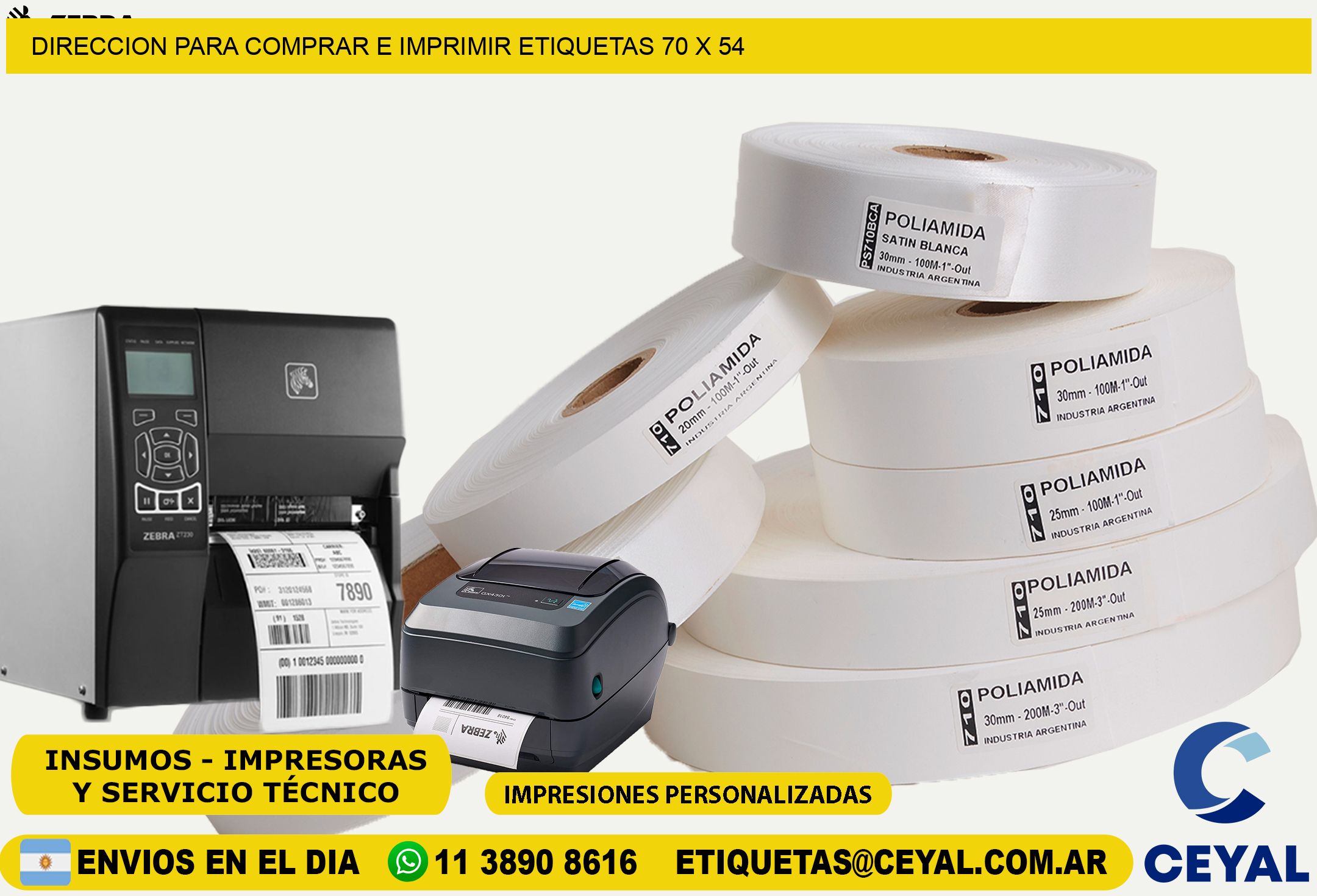 DIRECCION PARA COMPRAR E IMPRIMIR ETIQUETAS 70 x 54