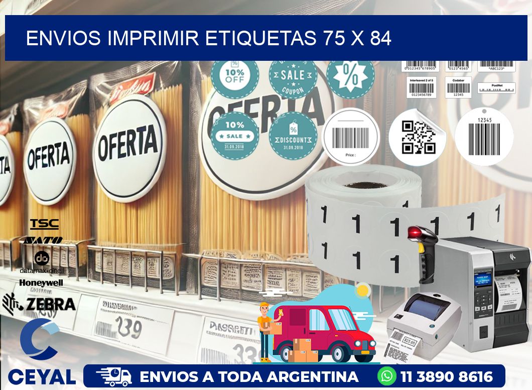ENVIOS IMPRIMIR ETIQUETAS 75 x 84