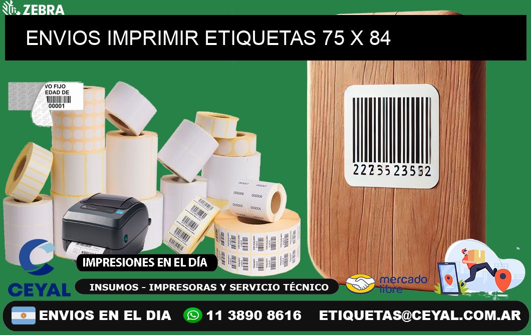 ENVIOS IMPRIMIR ETIQUETAS 75 x 84