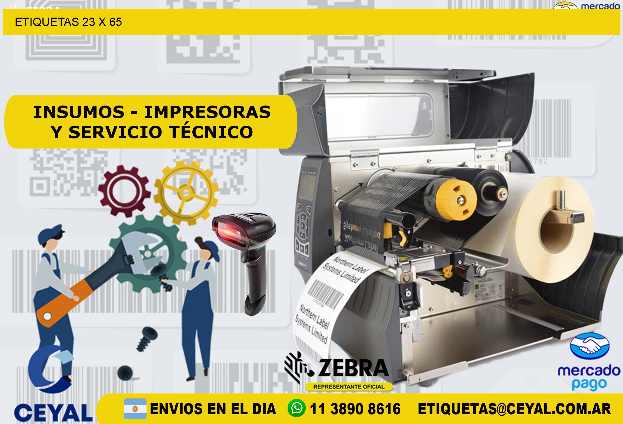 ETIQUETAS 23 x 65