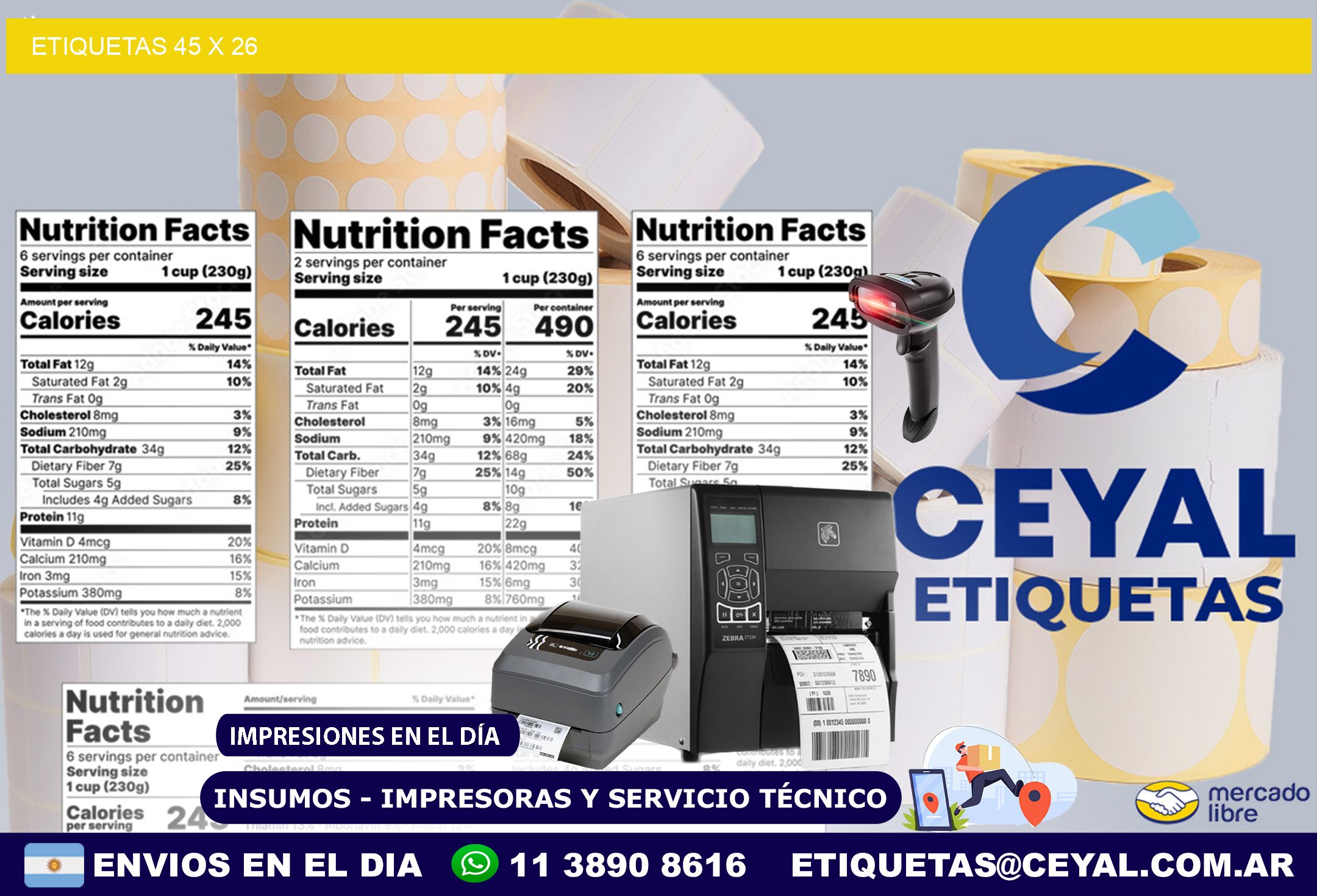 ETIQUETAS 45 x 26