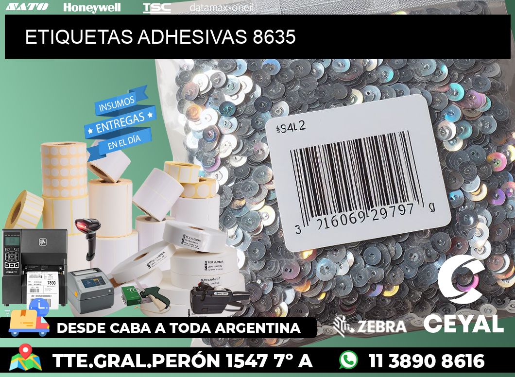ETIQUETAS ADHESIVAS 8635