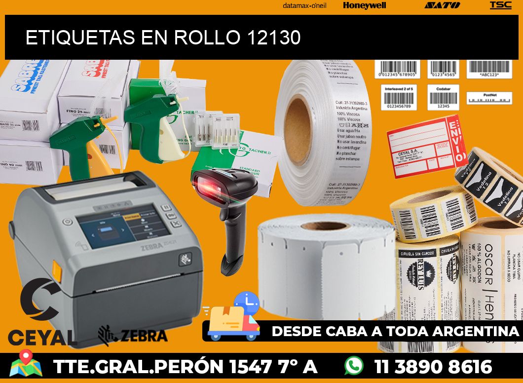 ETIQUETAS EN ROLLO 12130