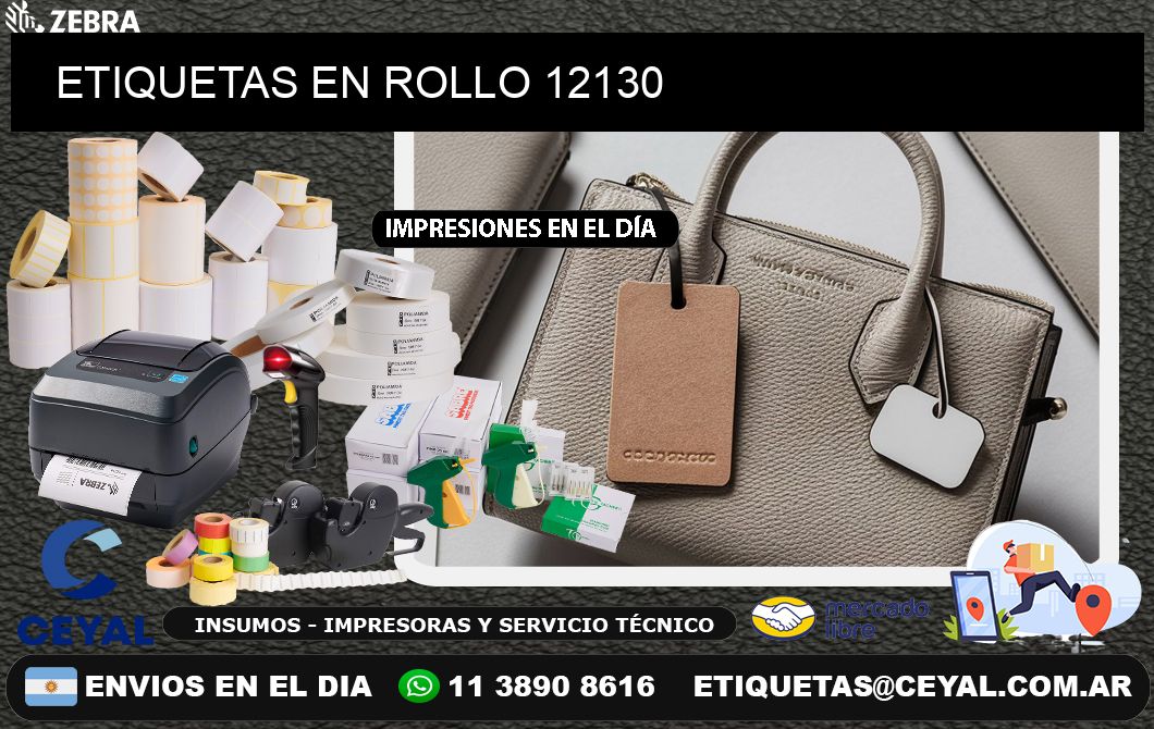 ETIQUETAS EN ROLLO 12130