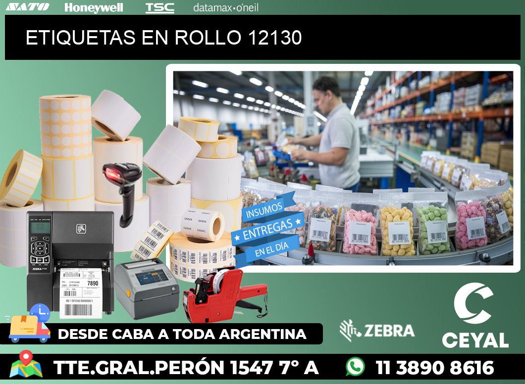 ETIQUETAS EN ROLLO 12130