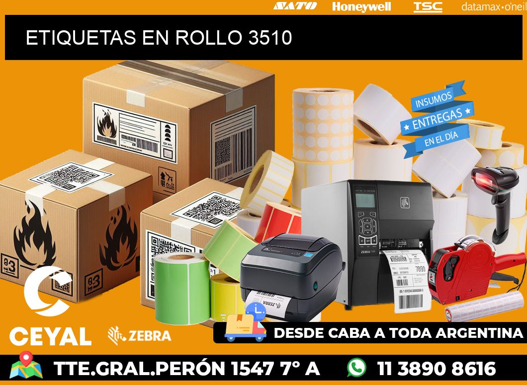 ETIQUETAS EN ROLLO 3510