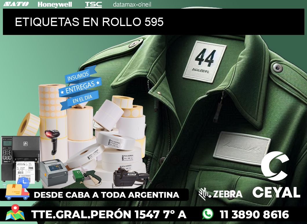 ETIQUETAS EN ROLLO 595