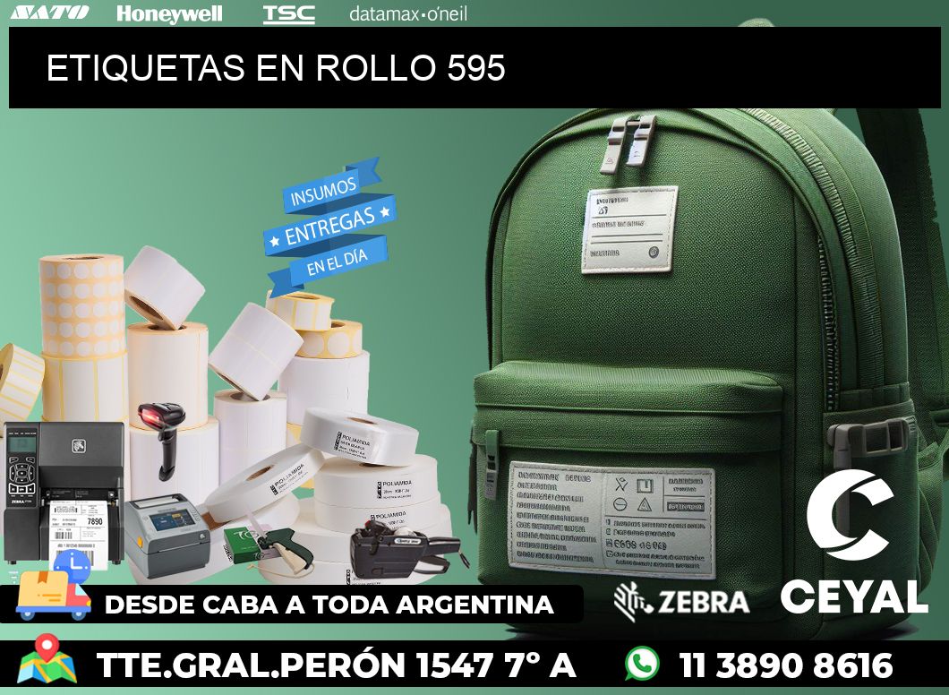 ETIQUETAS EN ROLLO 595