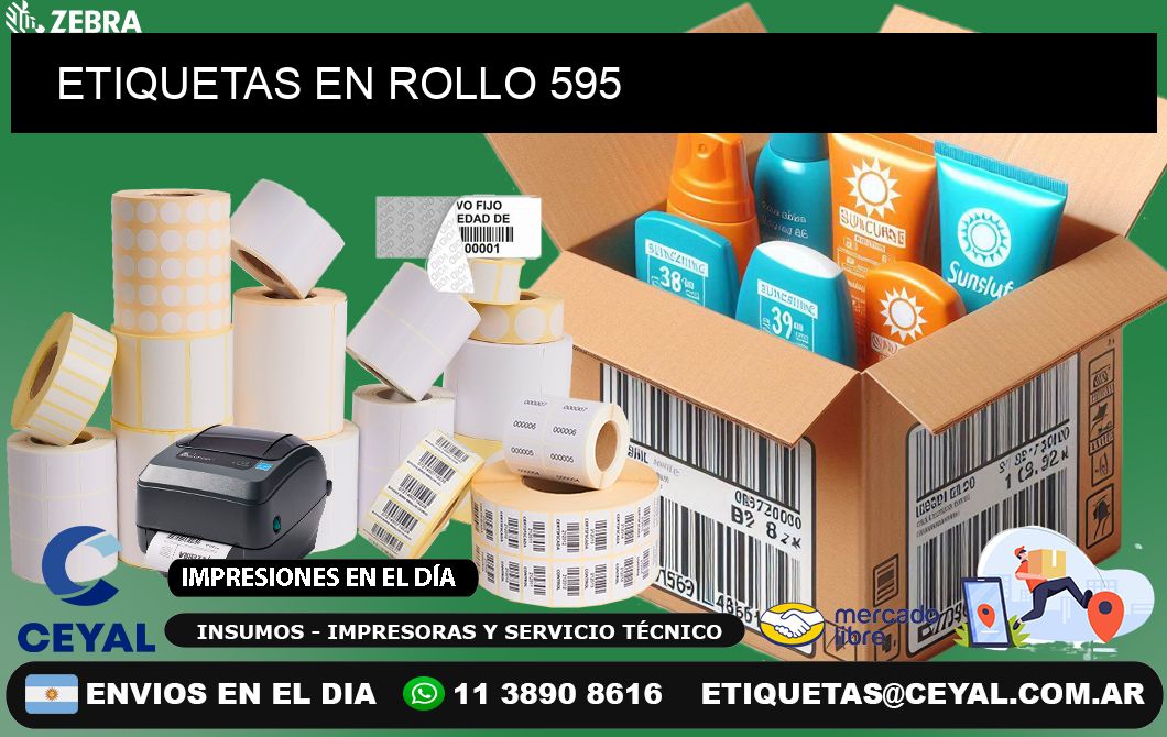 ETIQUETAS EN ROLLO 595