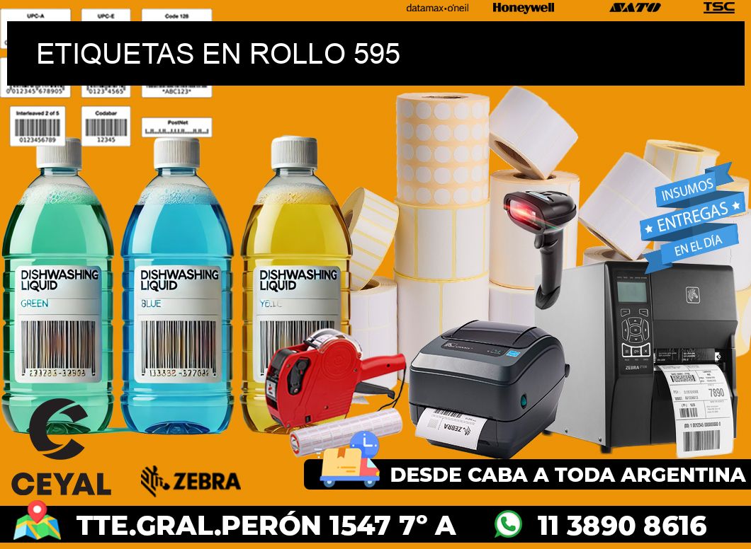 ETIQUETAS EN ROLLO 595