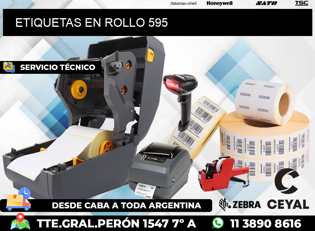 ETIQUETAS EN ROLLO 595